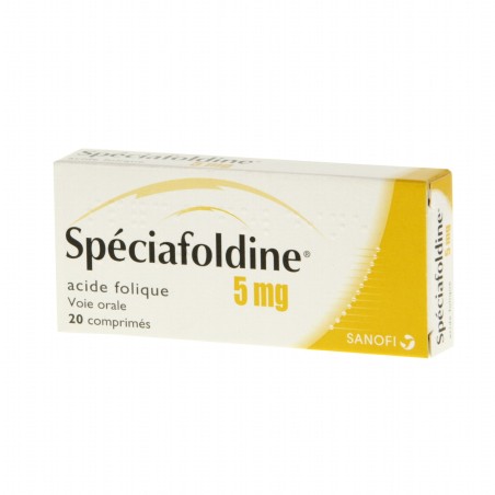  Speciafoldine 5mg Folic Acid, Anaemia - 20 tablets Sanofi Aventis