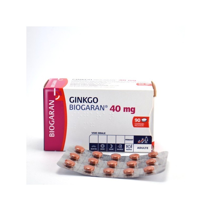 Ginkgo 40mg Biogaran 90 Comprimés, Equivalent Therapeutique du Tanakan