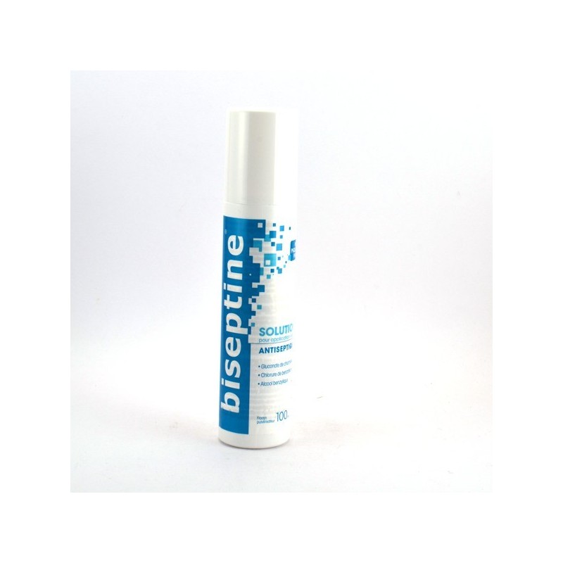 Biseptin - Chlorhexidine 0.25g/ benzalkonium 0.025g/ benzyl alcohol 4g - Antiseptic Solution - Spray bottle 100ml