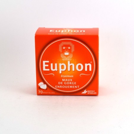  Euphon, Sore throat, Hoarse voice, 70 lozenges Mayoly