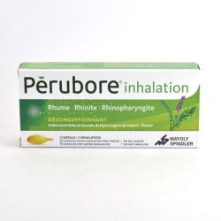 Pérubore Inhalation, Rhume, Rhinite, Rhinopharyngite, 15 Capsules
