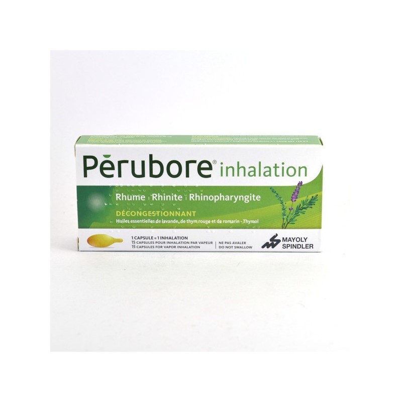  Perubore Inhalation, for colds, rhinitis and rhino pharyngitis, 15 capsules Mayoly