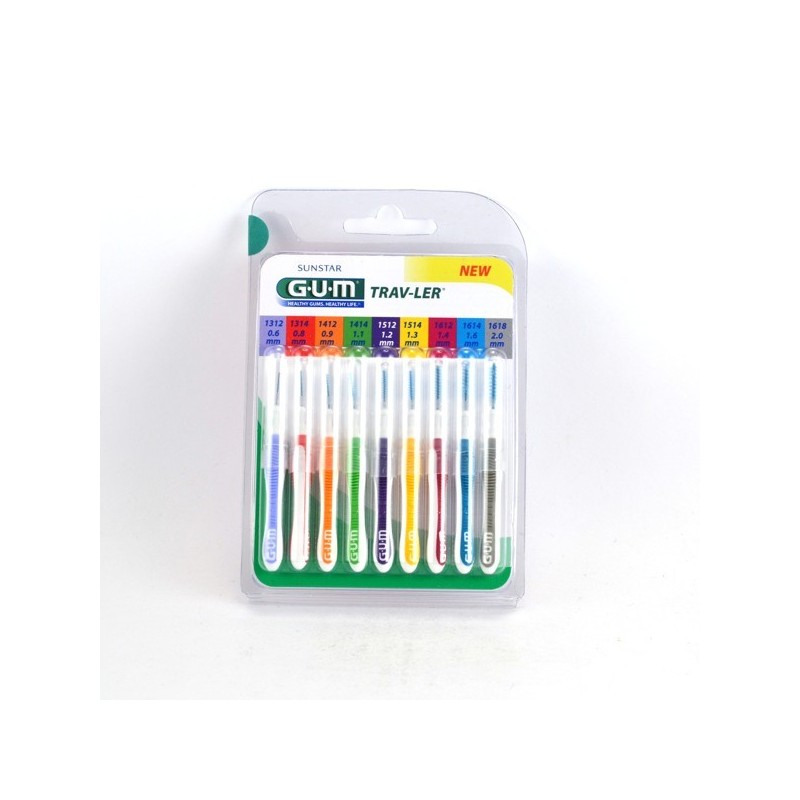 Brossettes Trav-Ler Boite de 9 Différentes Brossettes Interdentaires