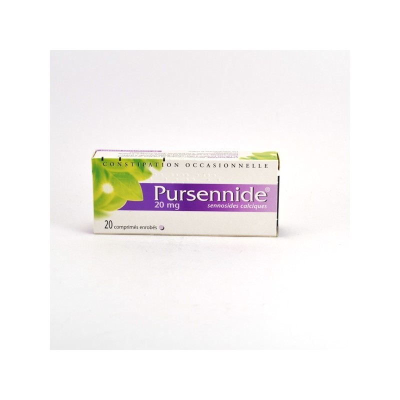  Pursennide 20mg, Occasional Constipation, Purified Senna, Sennosides 20mg, Box of 20 tablets Novartis
