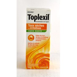 Toplexil Oxomémazine 0,33 mg/ml Sans Sucre Sirop Sanofi, Flacon 150 ml