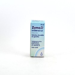 Zyma D 10 000 Ul/ml, Solution Buvable en Gouttes 10 ml, Carence en Vitamine D