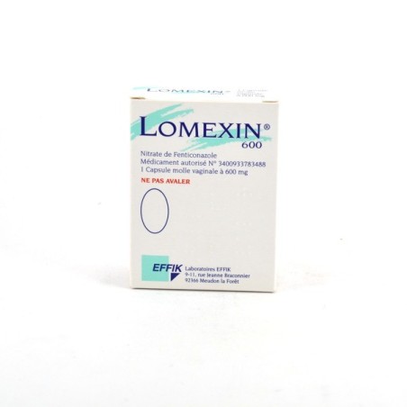  Lomexin 600 soft capsule, Box of 1 vaginal suppository Lomexin