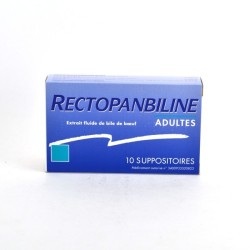  Rectopanbiline Adult Suppositories – constipation relief – Pack of 10 Meda
