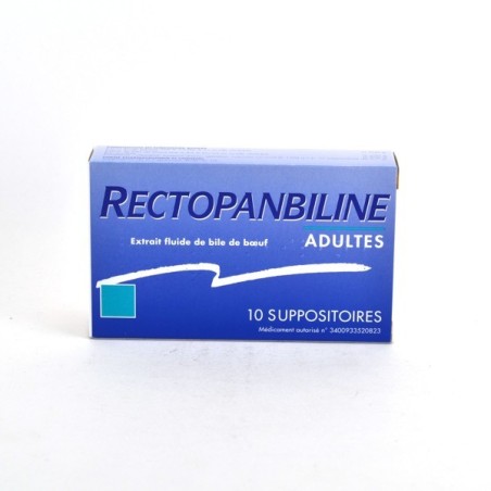  Rectopanbiline Adult Suppositories – constipation relief – Pack of 10 Meda