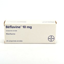  Bayer – Béflavine 10 mg Riboflavin (Vitamin B2) Coated Tablets – Pack of 20 Bayer