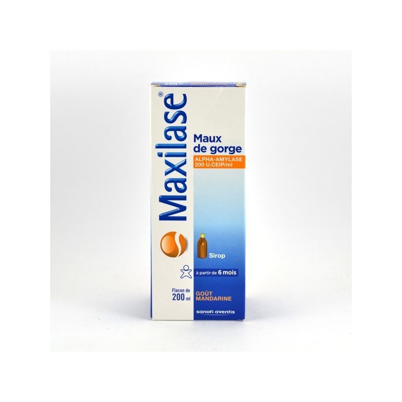Maxilase Sore Throat Syrup – 200 ml Vial Sanofi Aventis