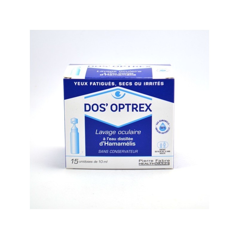 Dos'Optrex Witch Hazel - Tired, Dry or Irritated Eyes - Eye Wash - 15 Units of 15 ml