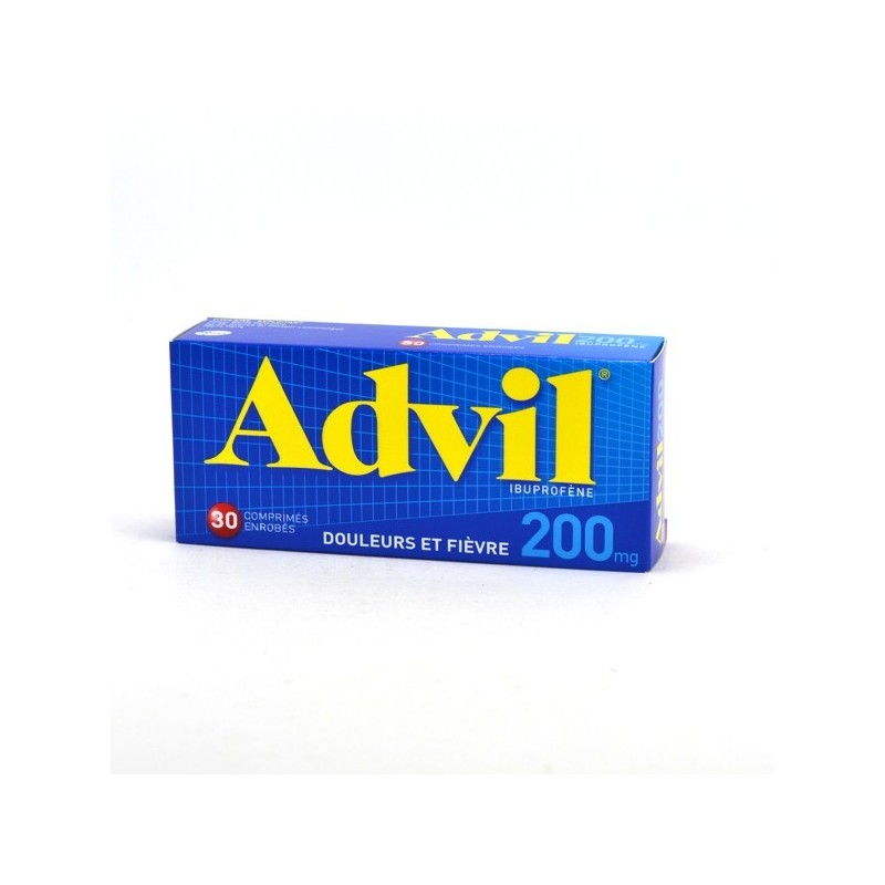 Advil 200mg A l'Ibuprofène, 30 Comprimés Enrobés