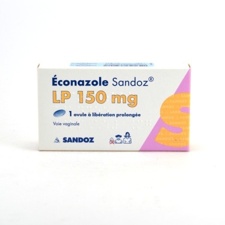  Econazole LP, 150mg, Sandoz Suppository, Box of 1 Sandoz