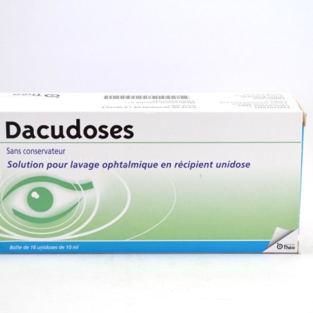 Dacudoses Preservative-Free Eyewash Solution – 16 Single-Dose Vials Gifrer