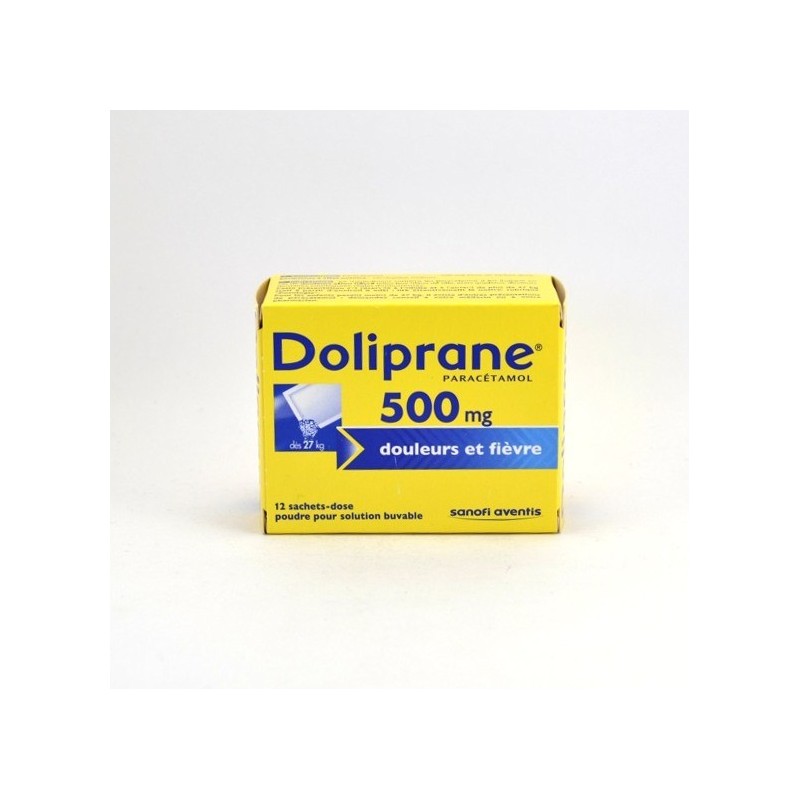 Doliprane Paracétamol 500mg Sachet-Dose Douleurs et Fièvre, Boite de 12