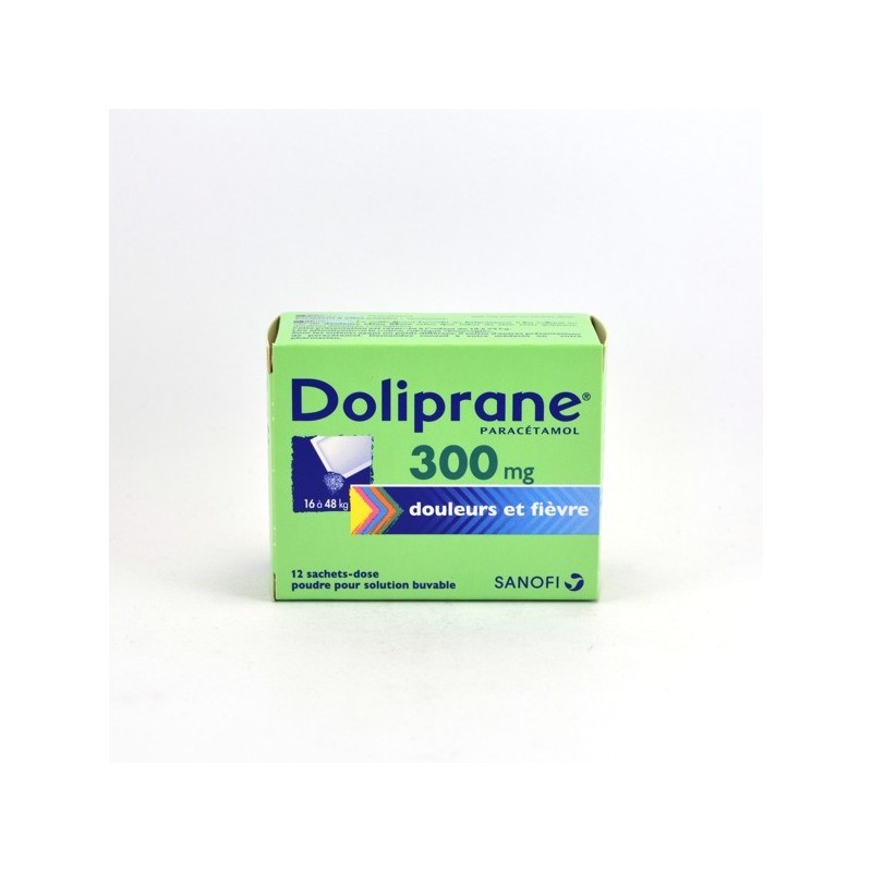 Doliprane Paracetamol 300 mg Children's Sachets (16-48 kg) – Pack of 12