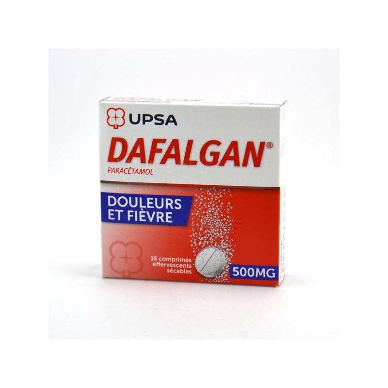  Dafalgan 500 mg Effervescent Tablets – pain and fever relief – Pack of 16 Upsa