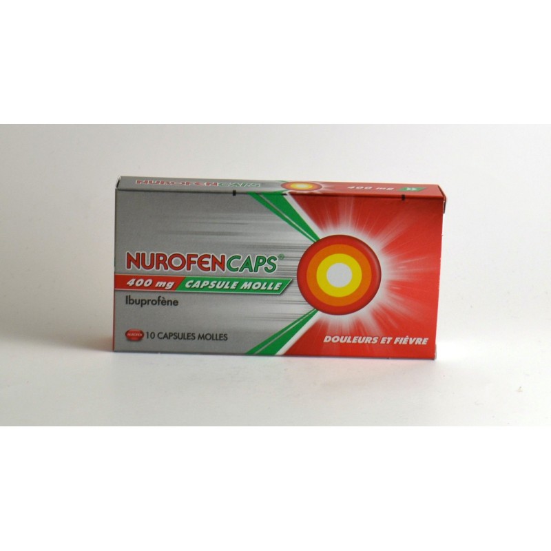 NurofenCaps 400mg Capsule Molle A L'Ibuprofène, Boite de 10