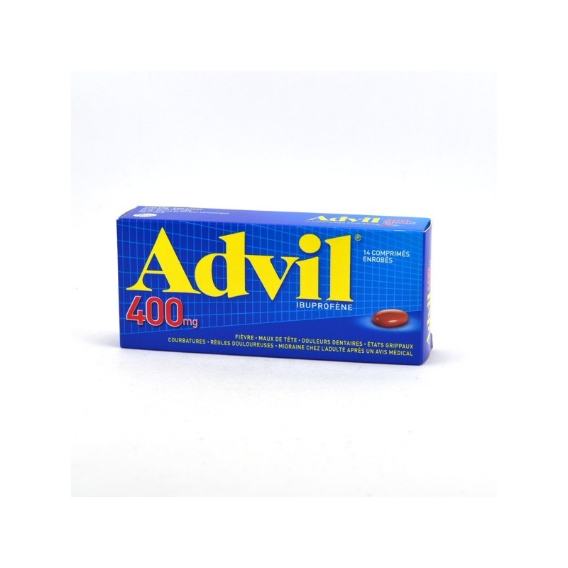 Advil 400mg A L'Ibuprofène, 14 Comprimés Enrobés