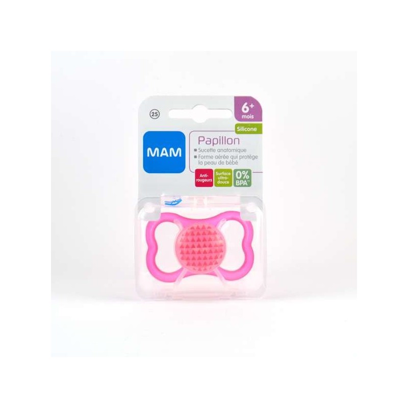  Curved Shield Uncluttered Soother MAM +6 Months - GIRL Mam
