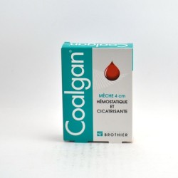 Mèche 4 cm Hémostatique et Cicatrisante - Coalgan - 5 Mèches Stériles