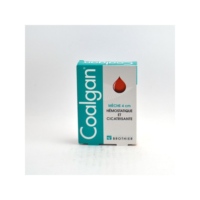 Mèche 4 cm Hémostatique et Cicatrisante - Coalgan - 5 Mèches Stériles