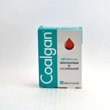 Mèche 4 cm Hémostatique et Cicatrisante - Coalgan - 5 Mèches Stériles
