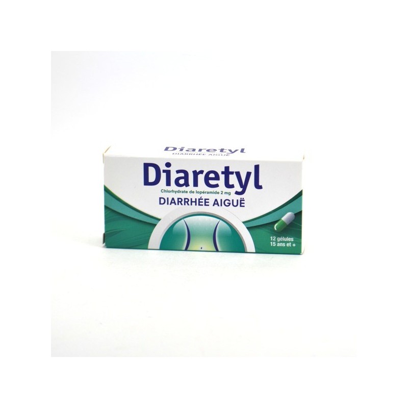 Diaretyl 2mg, Loperamide, 12 Gélules, Diarrhées Aigues Passagères