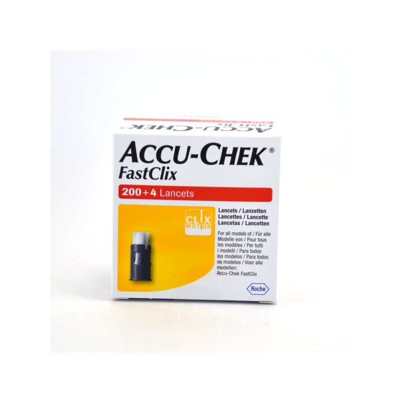 Lancets - Blood Glucose Monitoring - Accu-chek Fastclix - 200+4 Lancets