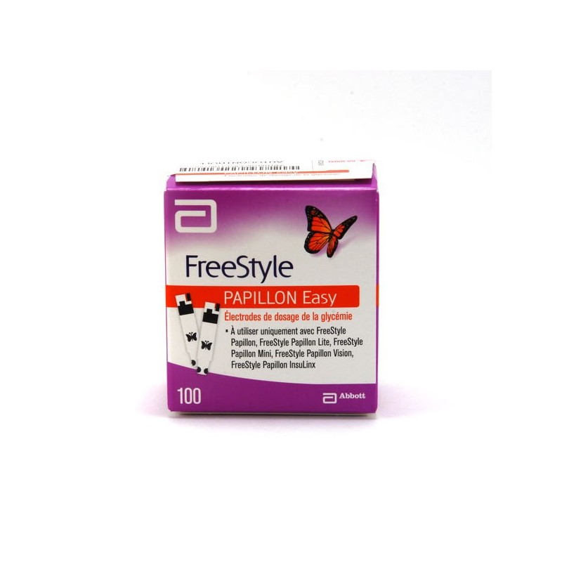 Électrodes De Dosage Glycemie Abbott Freestyle Papillon Easy, 2 x 50