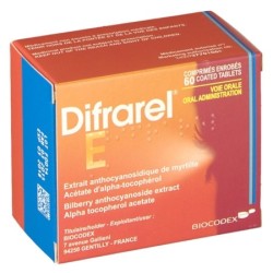 Difrarel E Extrait de Myrtille et Vitamine E, Boite de 60