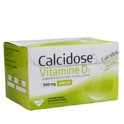  Calcidose Vitamin D3, Calcium Carbonate 500mg/400UI, 60 sachets Calcidose Vitamine