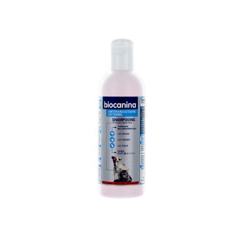 Biocanina - Shampooing Antiparasitaire Externe - Chiens et Chats - 200ml