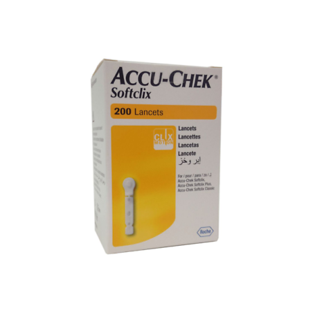 Lancettes - Surveillance de Glycémie -  Accu-Chek SOFTCLIX - 200 Lancettes