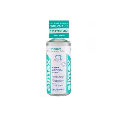 Mouthwash - Sensitive Dental Solution - Elmex - 400 ml