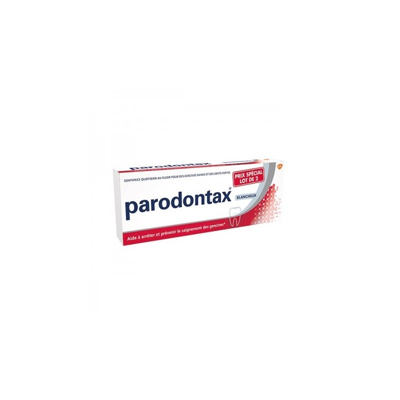 Parodontax lot de 2 tubes de 75mL Blancheur et Saignement des Gencives