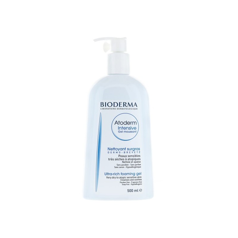 Gel Moussant Bioderma Atoderm Intensive Remplace PP Anti Récidive, 500 ml