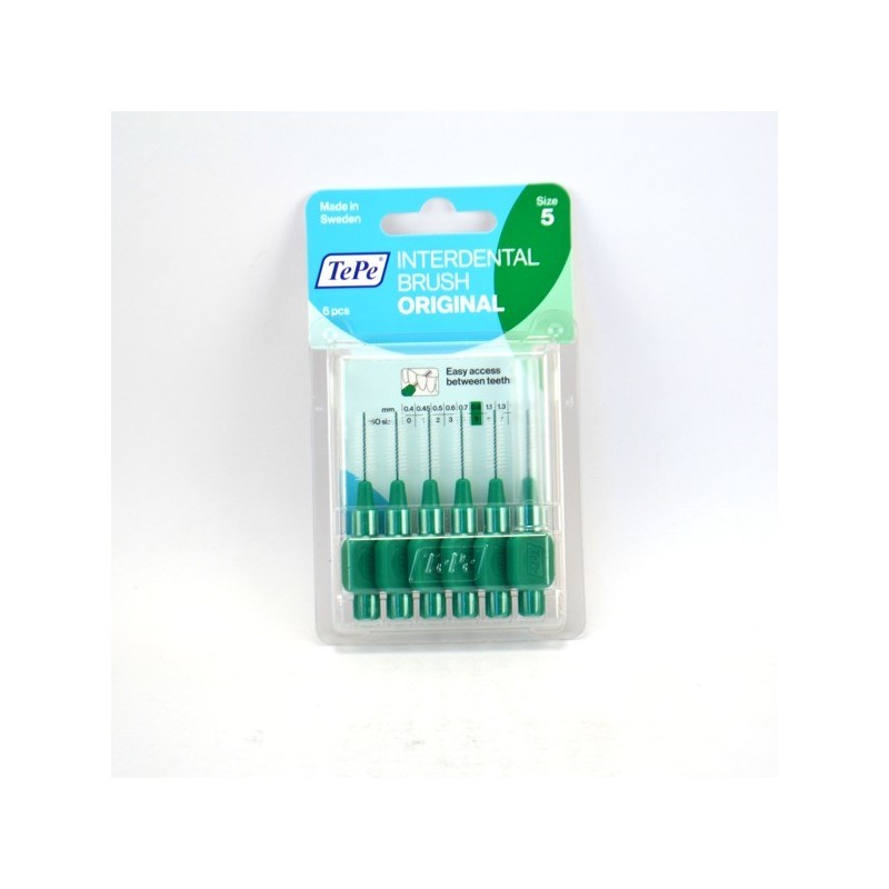 Brossettes Interdentaires 0,8 mm - Taille 5 - TePe - 6 Brossettes