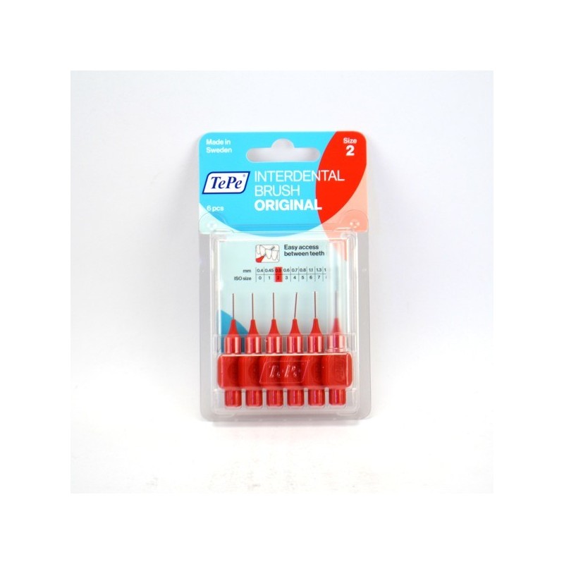 Brossettes Interdentaires 0,5 mm - Taille 2 - TePe - 6 Brossettes