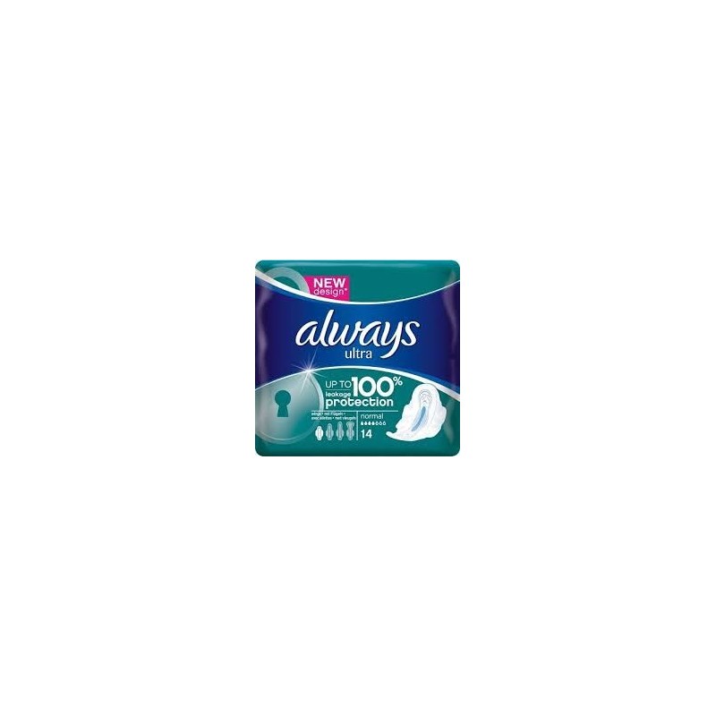 Always Ultra Normal Plus avec Ailettes Paquet de 14 serviettes