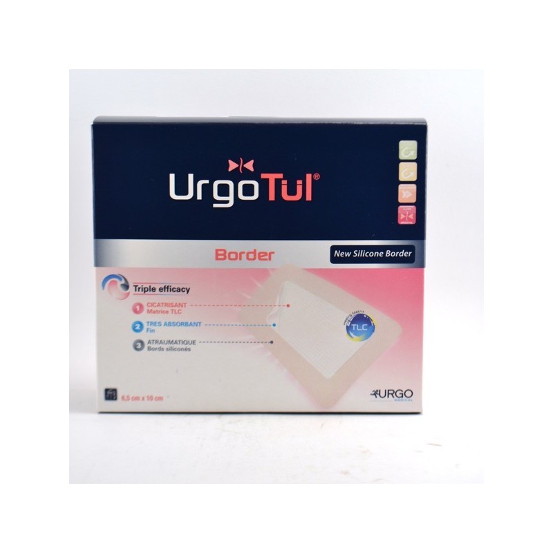 UrgoTul Border - Hydrocellular Adhesive Dressings 6.5x10 cm - URGO - 10 Dressings