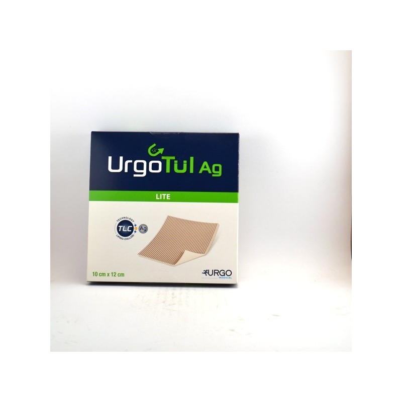 Pansement Absorbant Extra Mince Imprégné de Sels d'Argent UrgoTul Ag Lite - Urgo, 16 Pansements de 10x12 cm