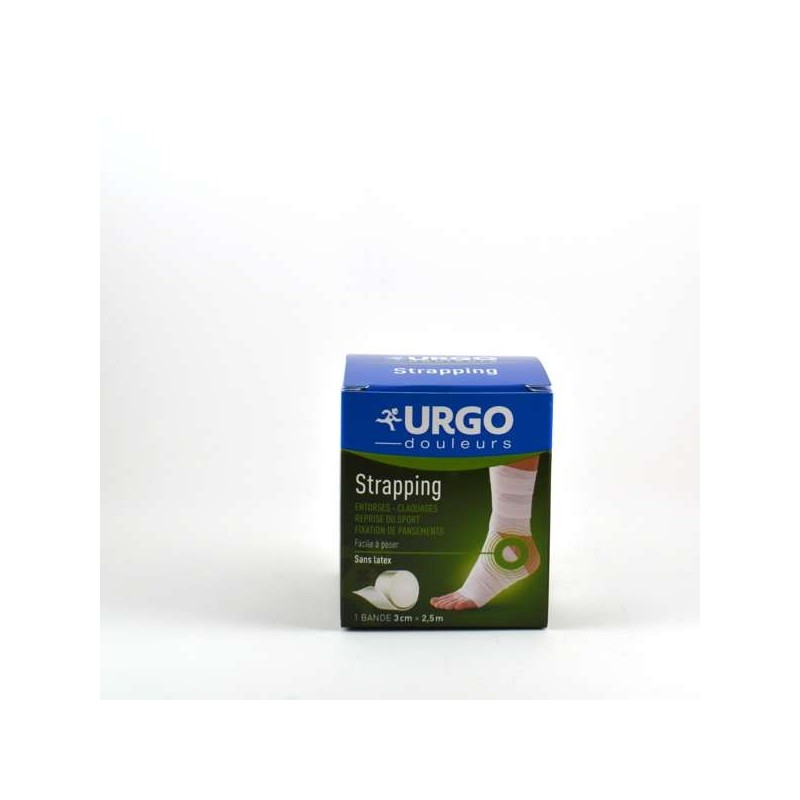 Strapping Bande Adhésive Elastique - Spécial Sport - URGO - 2,5 m x 3 cm