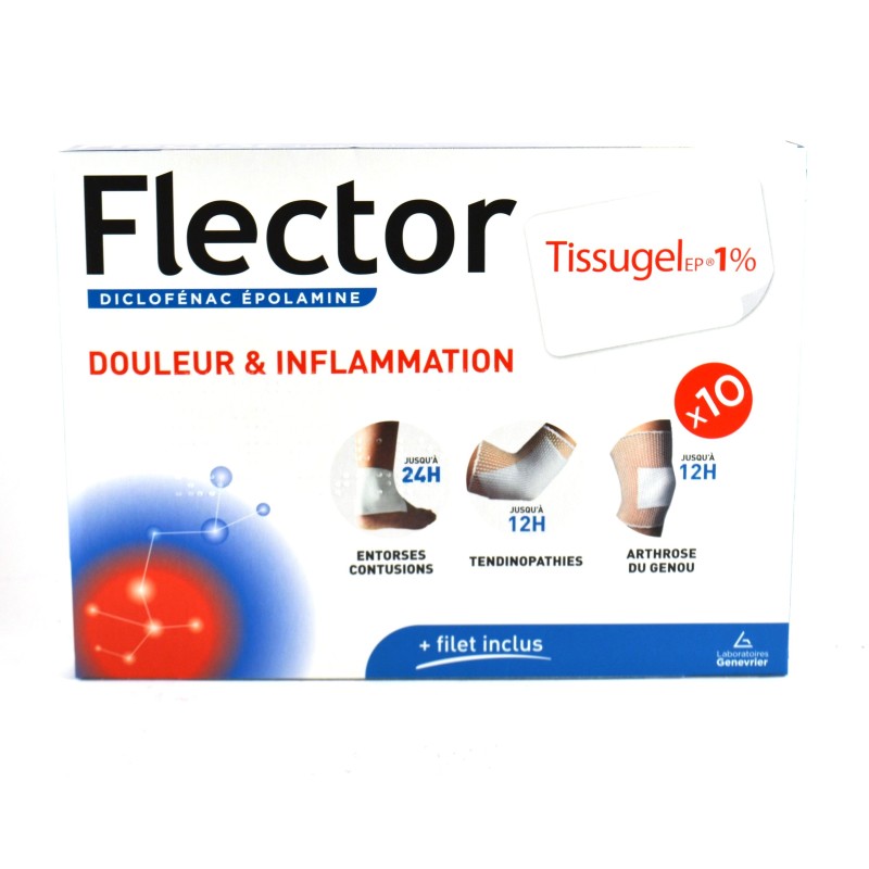 Tissugel Gel 1% - Diclofenac - Analgesic & Anti-Inflammatory - 10 Patches