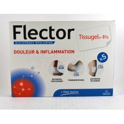 Tissugel 1% - Diclofenac - Analgesic & Anti-Inflammatory - Flector - 5 Plasters