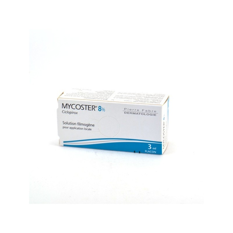  MYCOSTER 8% Ciclopirox, Filmogenic Solution for local application, Nail Mycosis, 3ml Pierre Fabre Medicament