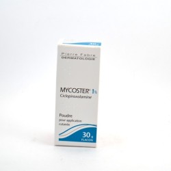 Mycoster – Ciclopirox Olamine 1% Powder – for Dermal Application (30g Vial) Pierre Fabre Medicament