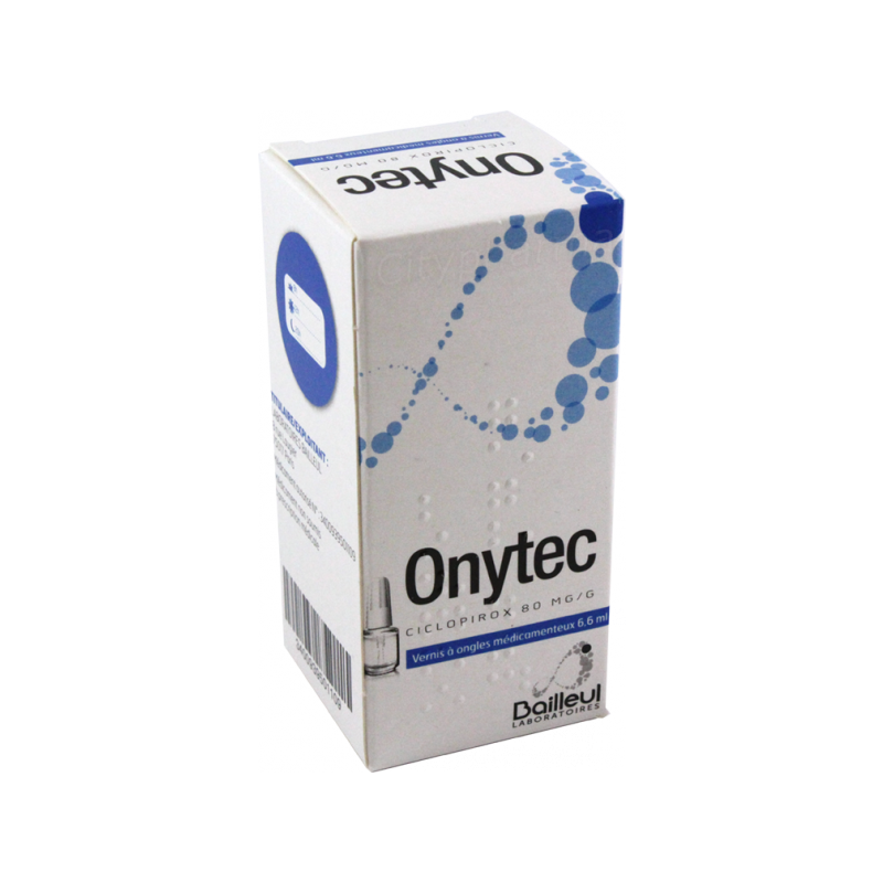 Onytec 80 mg Vernis à Ongles, Mycoses des Ongles - Flacon de 6.6 ml + Pinceau Applicateur