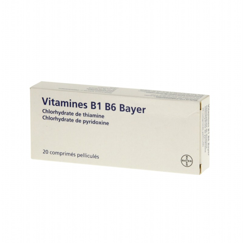 Vitamine B1-B6 Bayer, Fatigue Passagère - 20 Comprimés Pelliculés